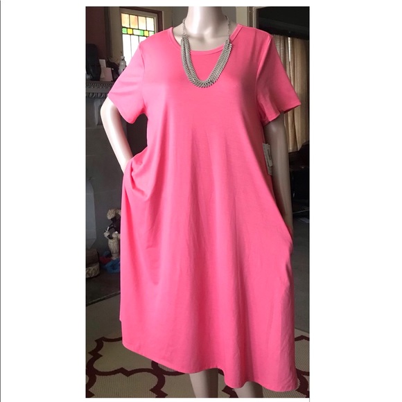LuLaRoe Dresses & Skirts - Sale LuLaroe Pink Mid Jessie w/ pockets Large